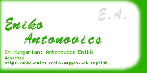 eniko antonovics business card
