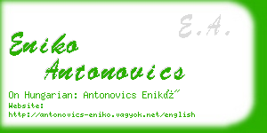 eniko antonovics business card